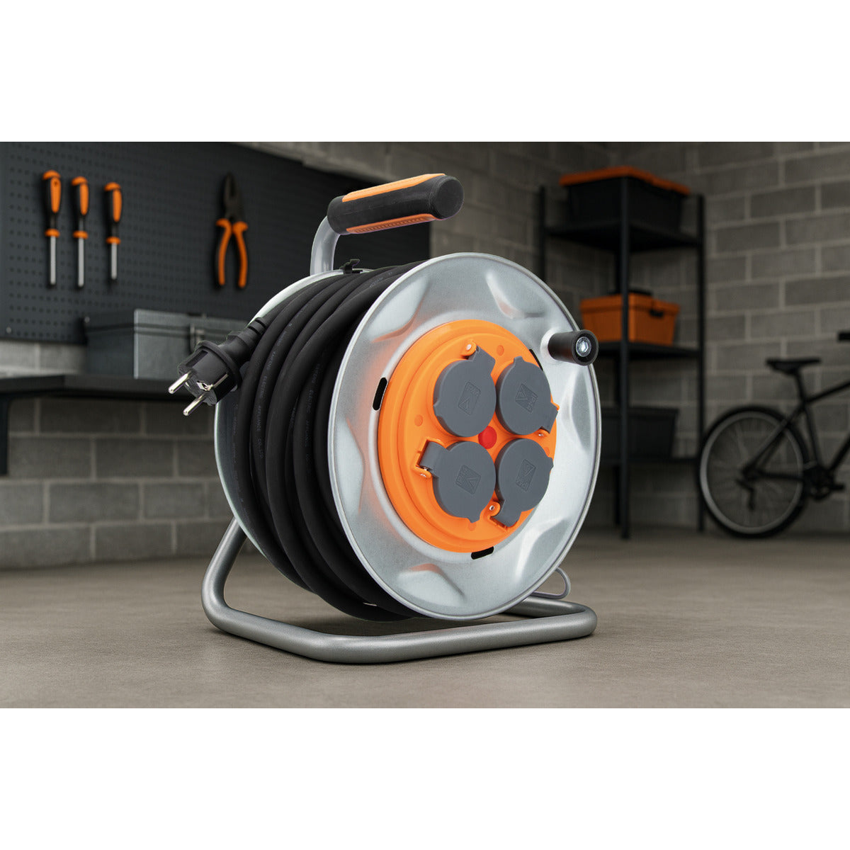 Enrouleur de chantier IP44 25m - 4 prises 16A - 3G2,5mm² - Zenitech