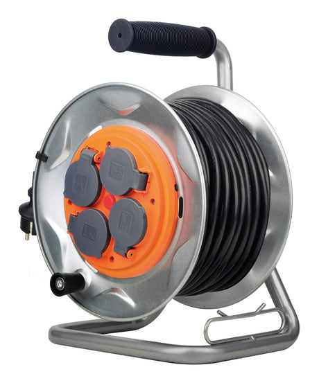 Enrouleur de chantier IP44 25m - 4 prises 16A - 3G2,5mm² - Zenitech