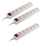 Bloc multiprise 16A 2P+T interrupteur - blanc - Zenitech