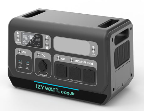 Station électrique IZYWATT.eco 2048Wh injection réseau + panneau solaire pliant 400W - Orium