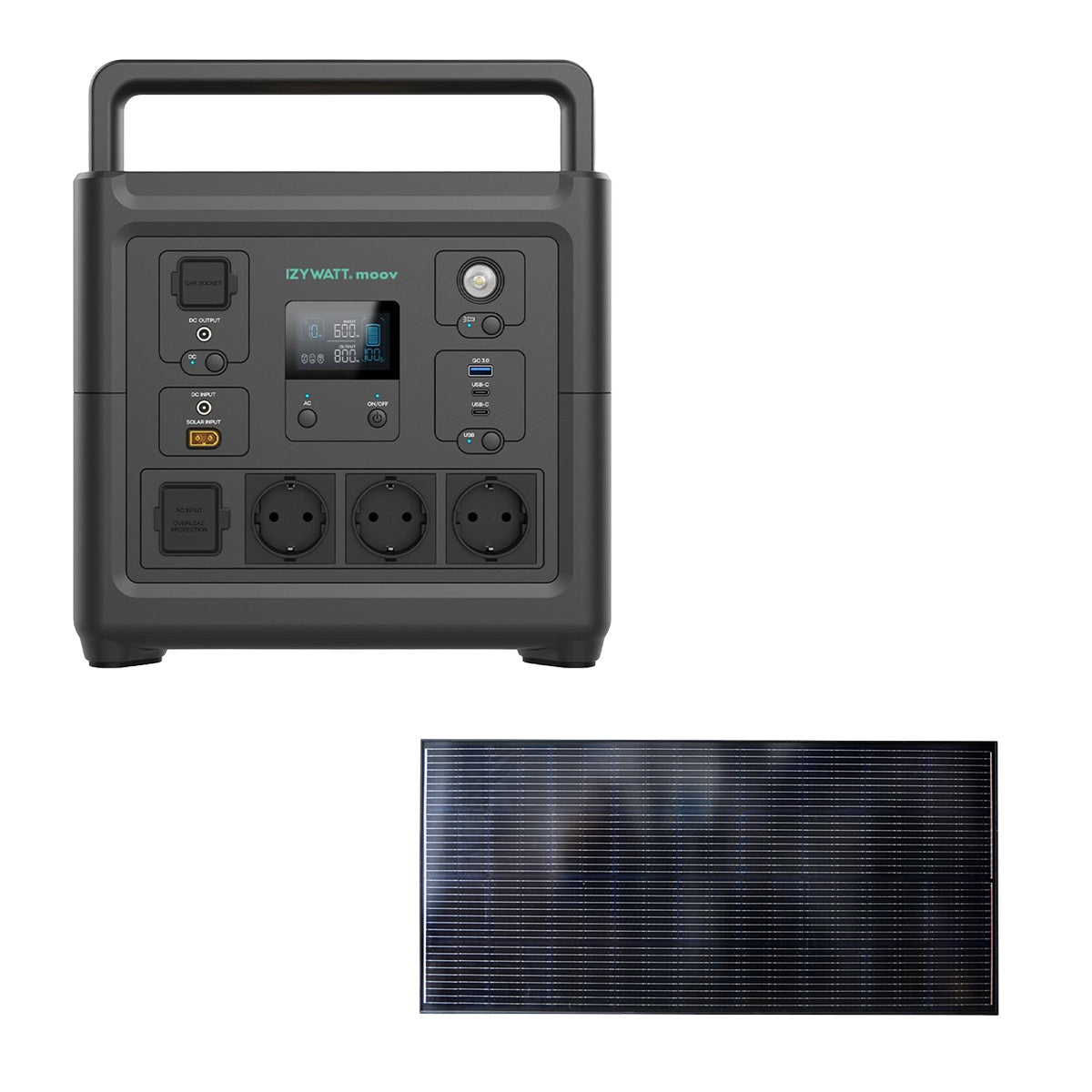 Station électrique IZYWATT.moov 835 Wh + panneau solaire fixe 200W - Orium