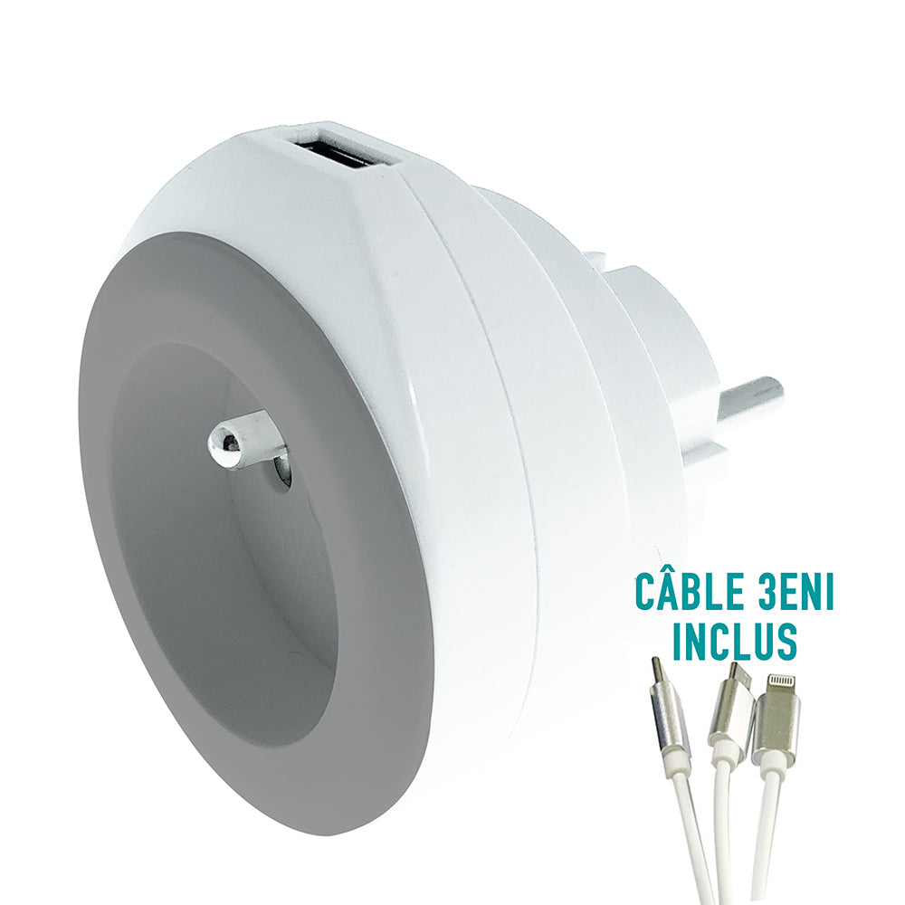 Prise BEWATT + chargeur USB - Watt and Co