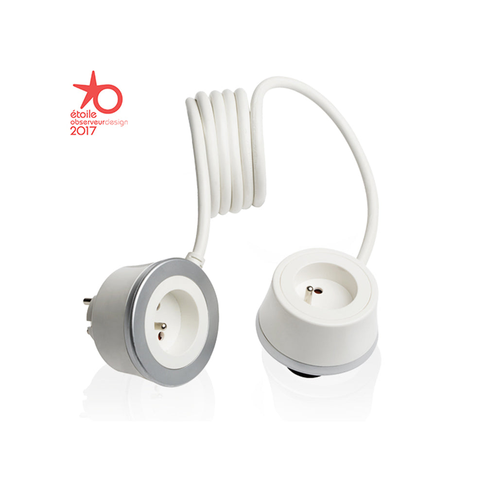 Multiprise Duetwo 2P 16A dont 1 prise déportée sur câble de 1m - Watt and Co