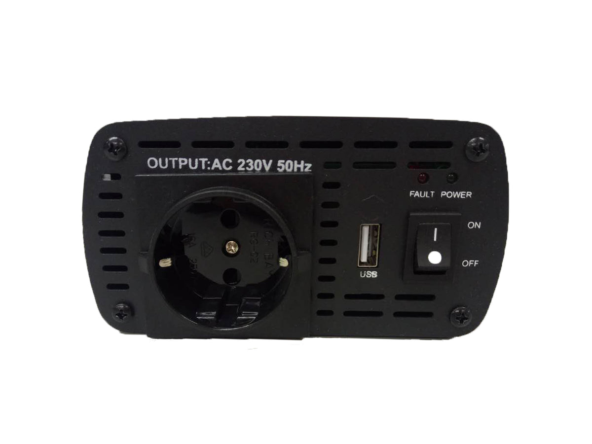ConVertisseur 12V-230V 300W USB avec fusible de Protection - Watt and Co