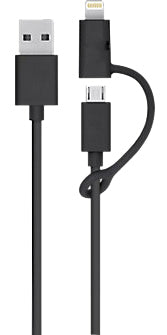 Câble USB 3,0 vers Micro USB + Lightning - Watt and Co