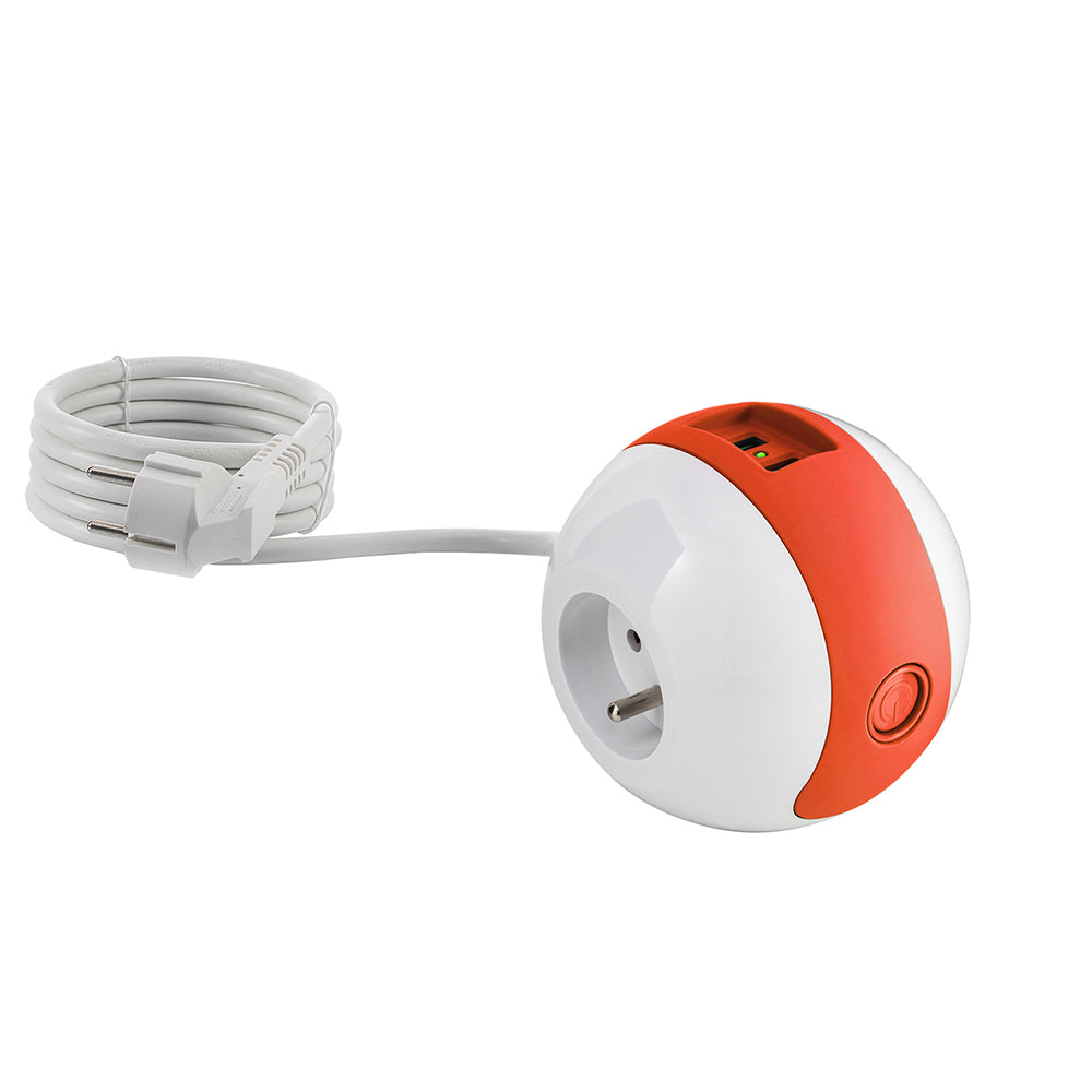 Multiprise Multimédia 2P 16A + 1P 6A + USB 2.1A - WATTBALL