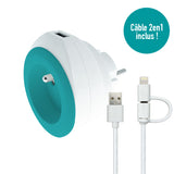 Prise BEWATT avec chargeur USB réversible - Watt and Co