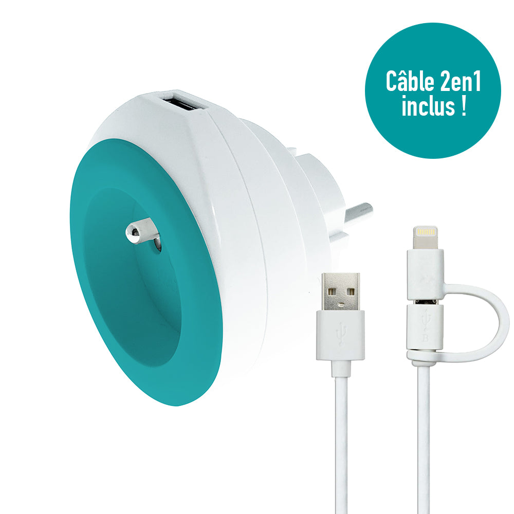 Prise BEWATT + chargeur USB - Watt and Co