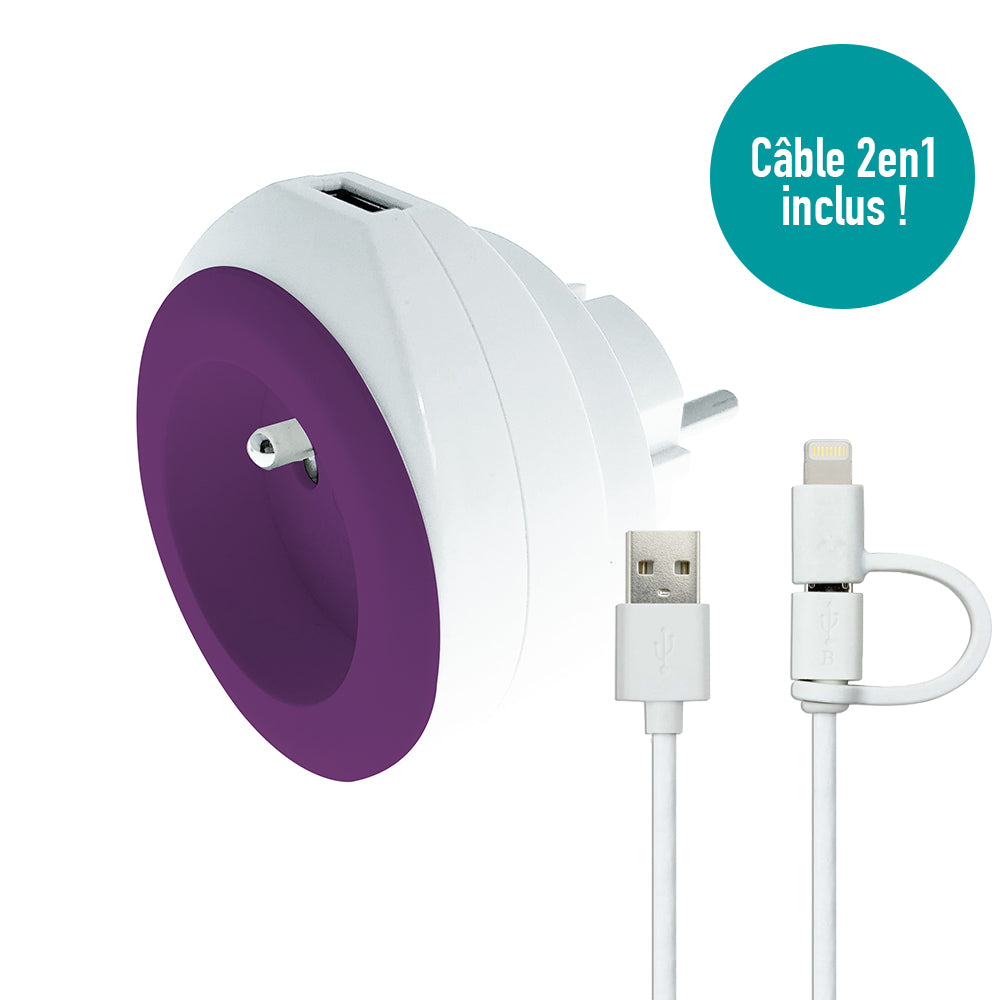 Prise BEWATT + chargeur USB - Watt and Co