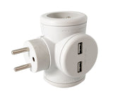 Biplite rotative 180° avec deux ports USB - Watt and Co