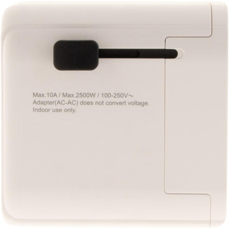 Adaptateur universel de voyage 150 pays 2xUSB + fusibles de protection - Watt and Co