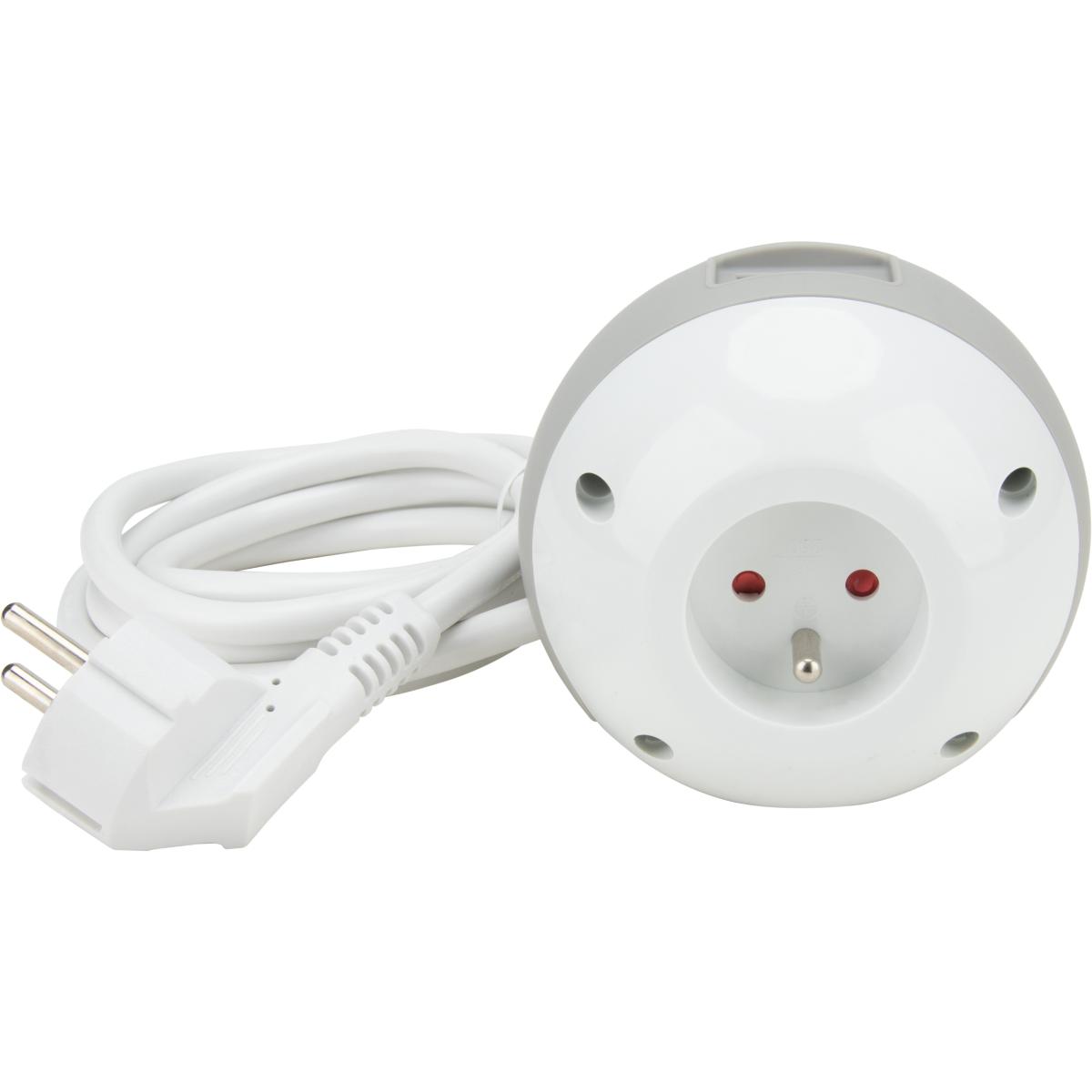 Multiprise Watt Ball 2×16A + 1×6A + USBA+C - blanc - Watt and Co