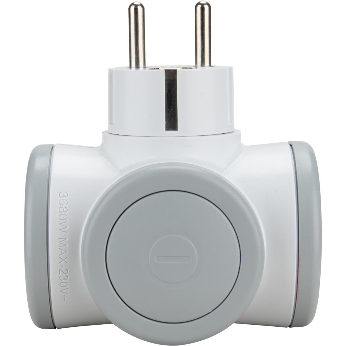 Biplite rotative compacte + interrupteur 2x16A (2P+T) - Watt and Co