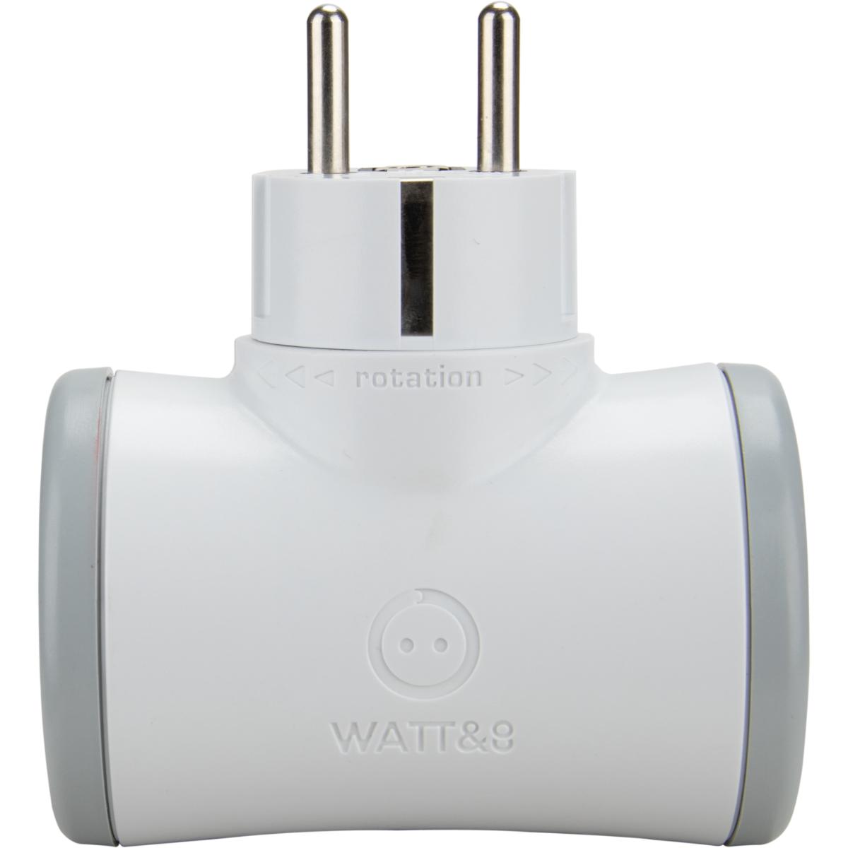 Biplite rotative compacte + interrupteur 2x16A (2P+T) - Watt and Co