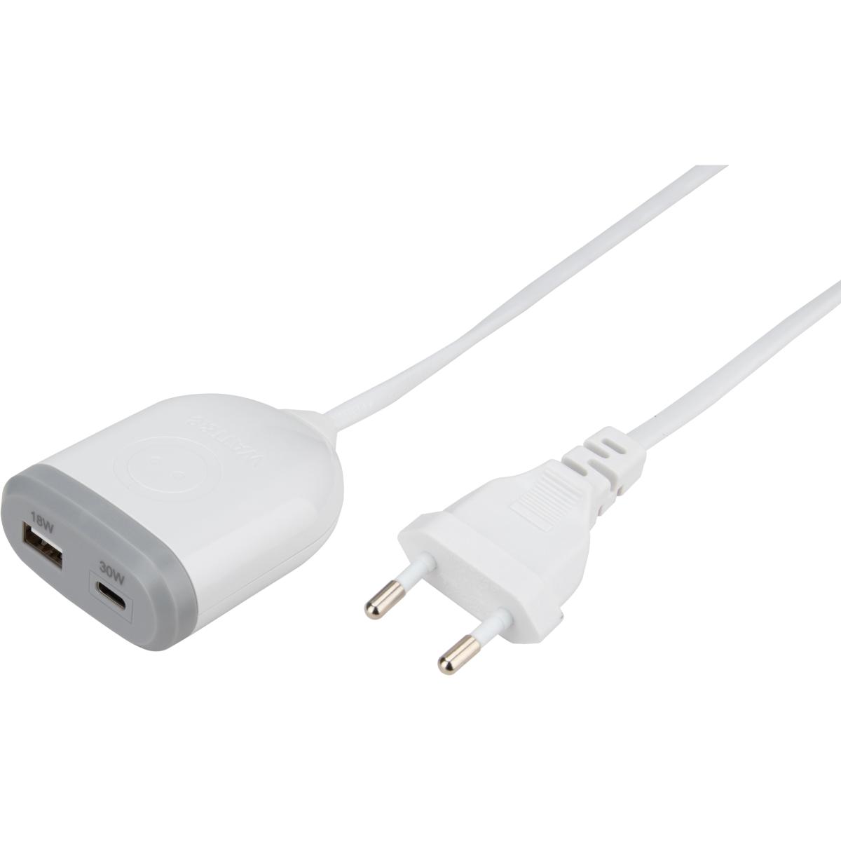 Rallonge double port USB-A et USB-C 3m - Watt and Co
