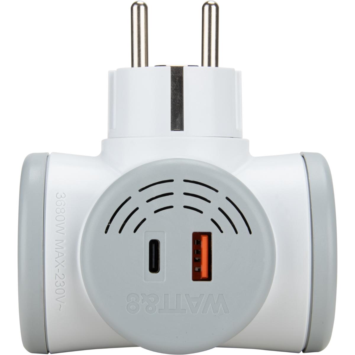 Biplite rotative design et compacte 16A + USB A/C - Watt and Co