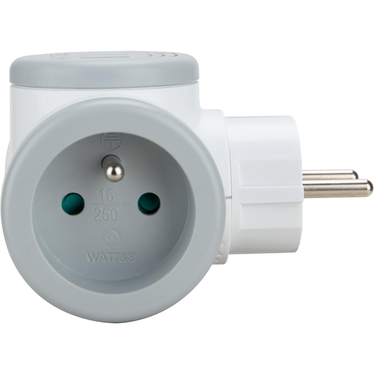 Biplite rotative design et compacte 16A + USB A/C - Watt and Co