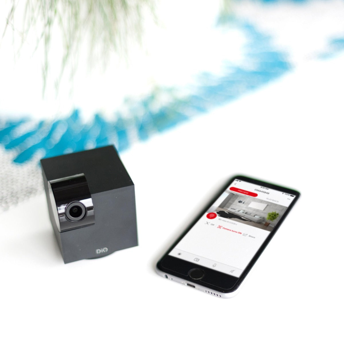 Caméra de surveillance Wi-Fi rotative 350° - 1080p - mode privé - Noir - DiO