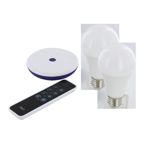 Pack de 2 ampoules E27 LED connectées + DIO Home - Chacon
