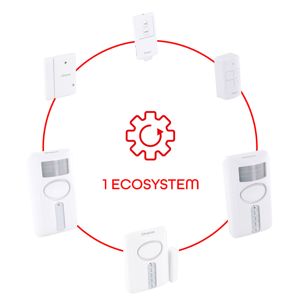 Détecteur de mouvement avec alarme - Chacon