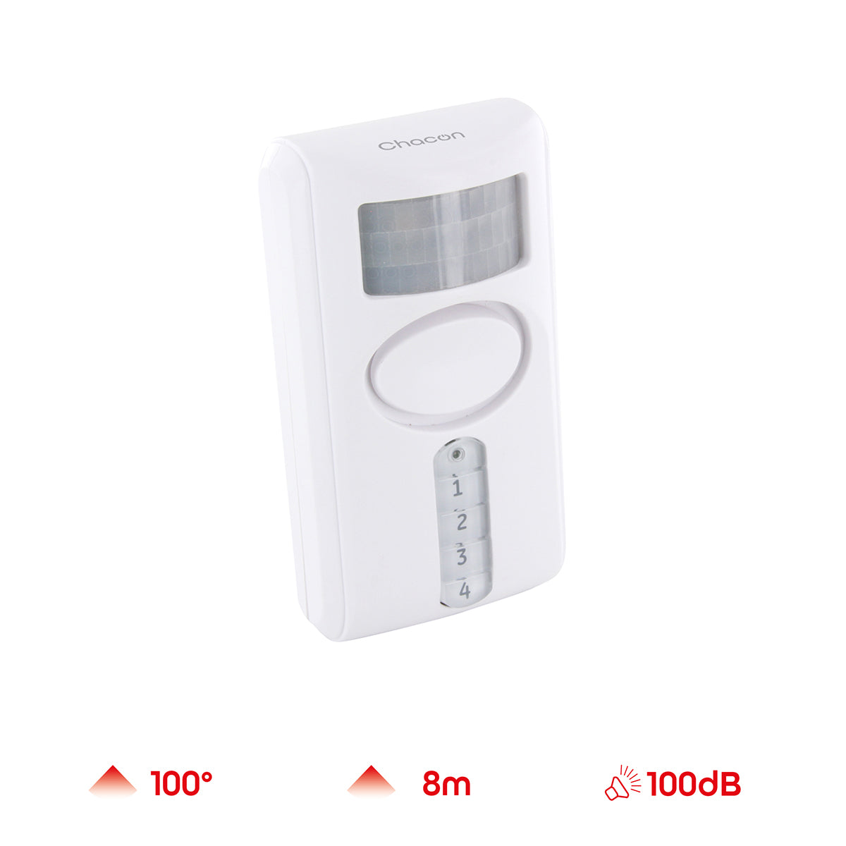 Détecteur de mouvement + alarme et clavier intégré - Chacon