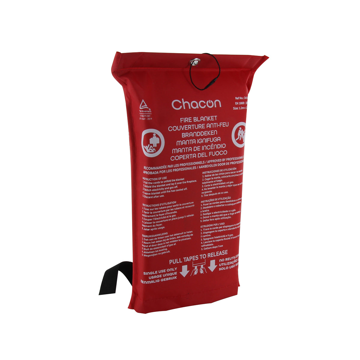 CouVerture anti-feu fibre de verre 1,2 m x 1,8 m - Chacon