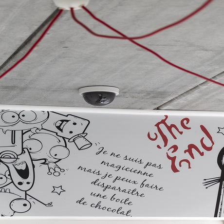 Caméra factice dôme avec LED Bleue fixe - Chacon