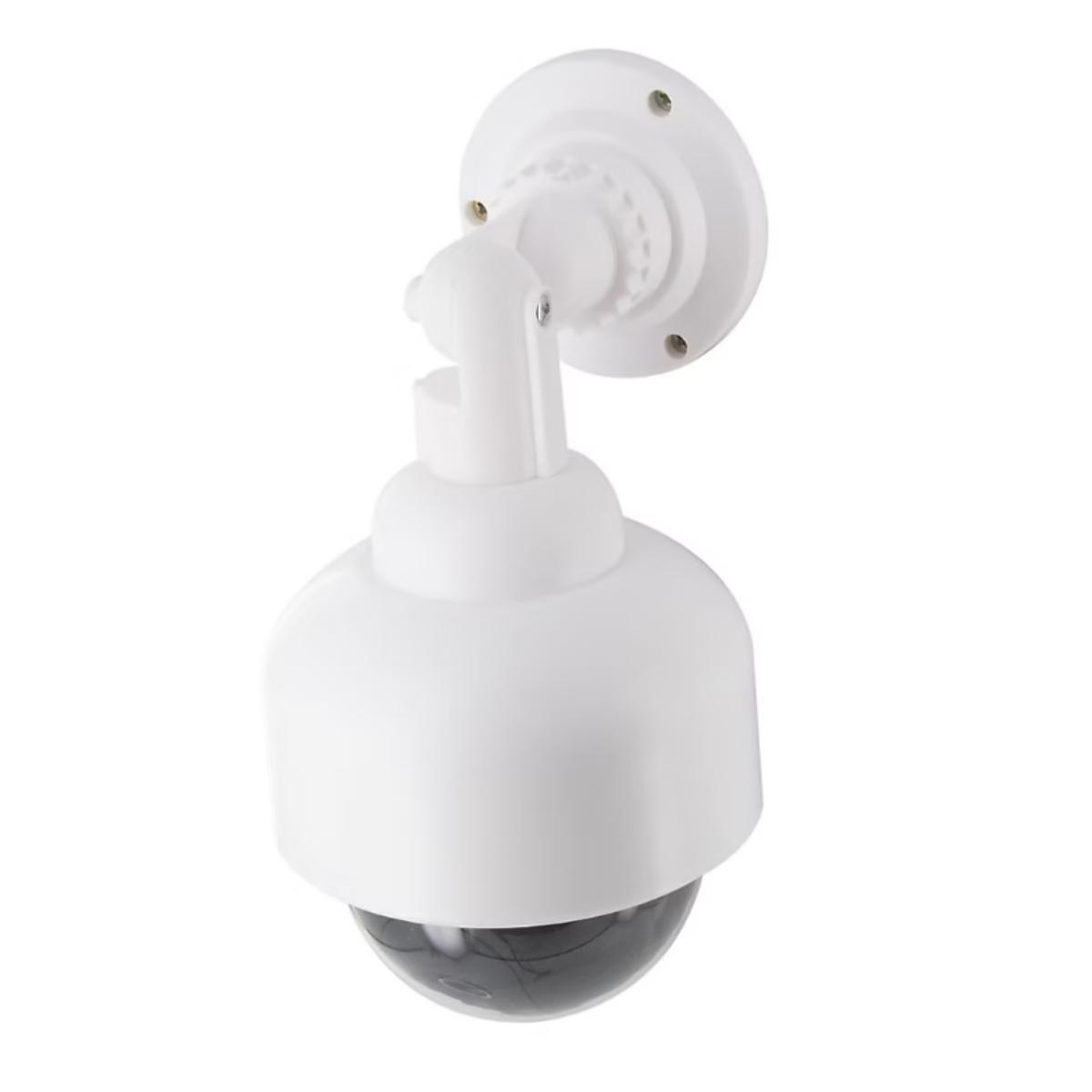 Caméra factice extérieure dôme - Blanc - LED Bleue - Chacon