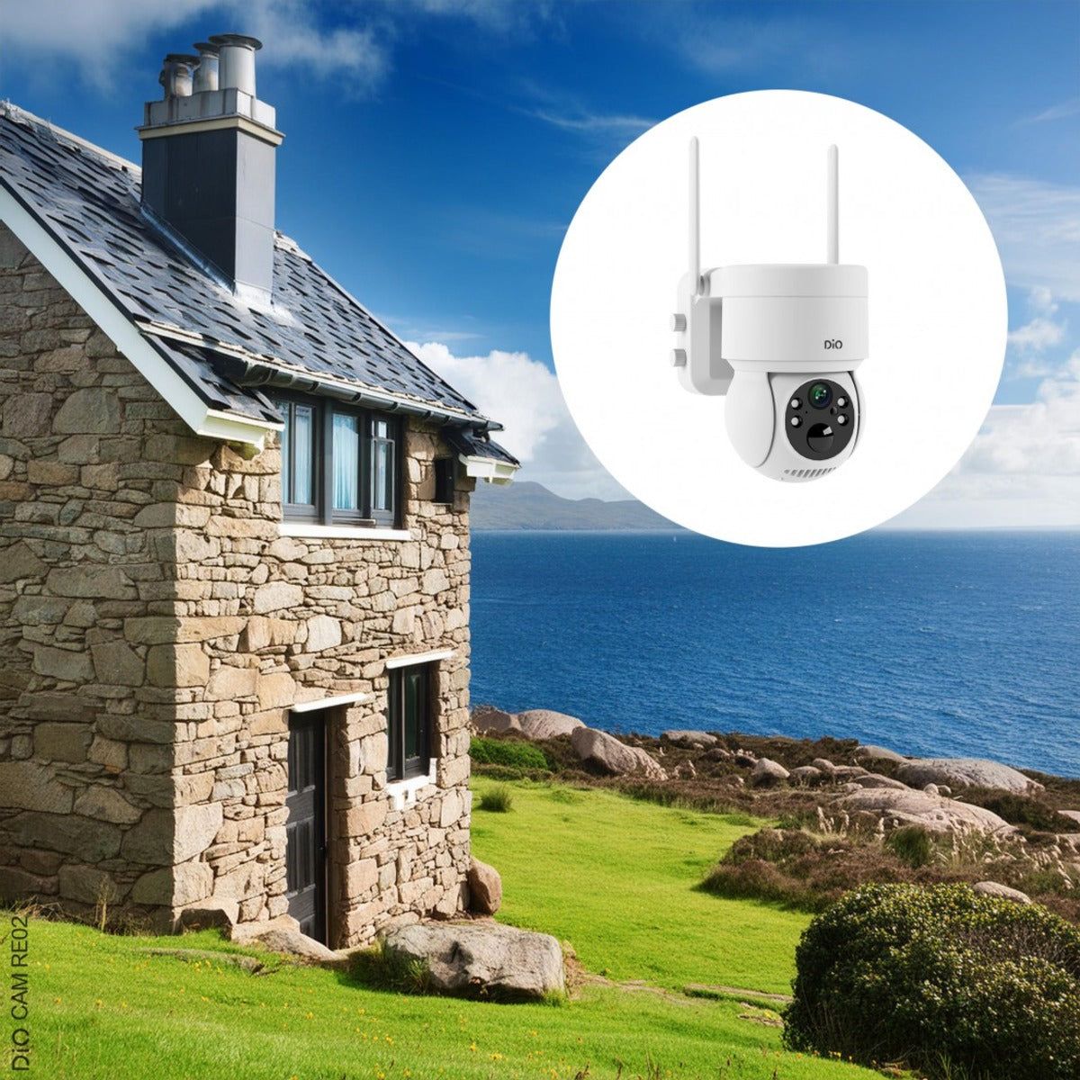 Caméra de surveillance 4G sur batterie + panneau solaire - IP65 - DiO
