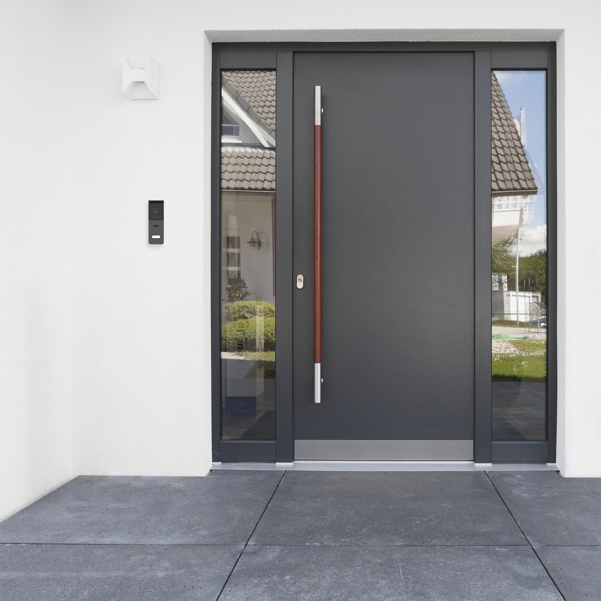 Visiophone filaire écran LCD 7'' - IP55 - Blanc et Noir - Chacon