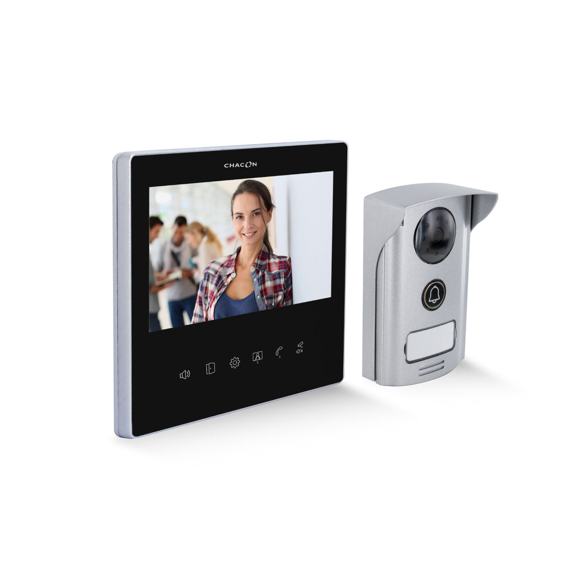 Visiophone filaire ultra fin 7'' - IP44 - Chacon