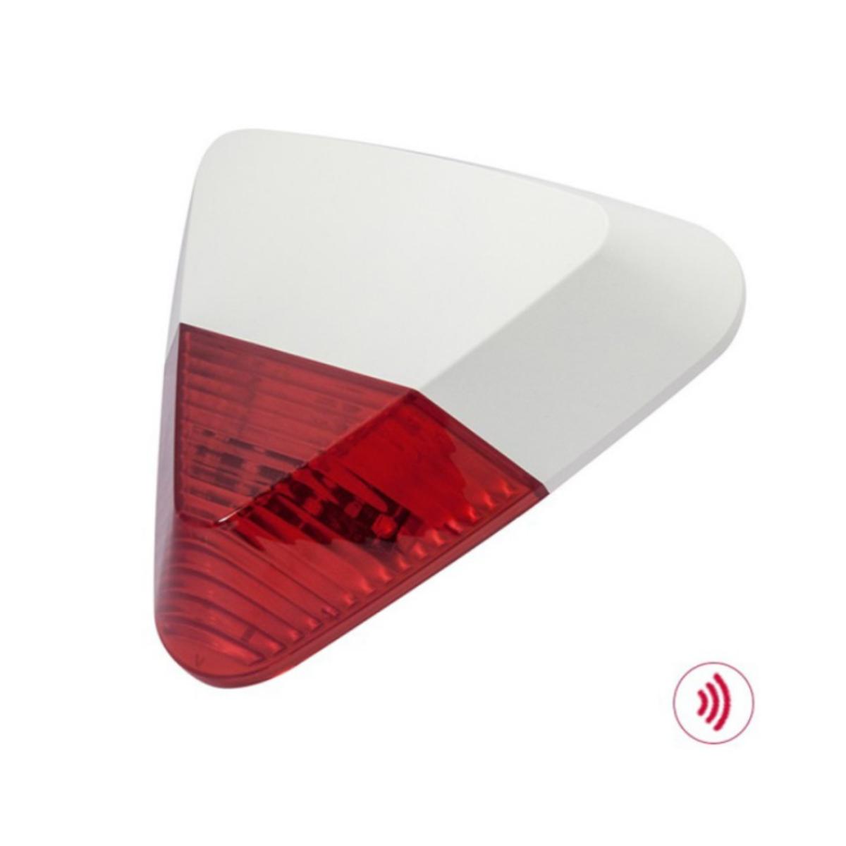 Sirène extérieure sans fil + flash + batterie de secours - IP54 - Chacon