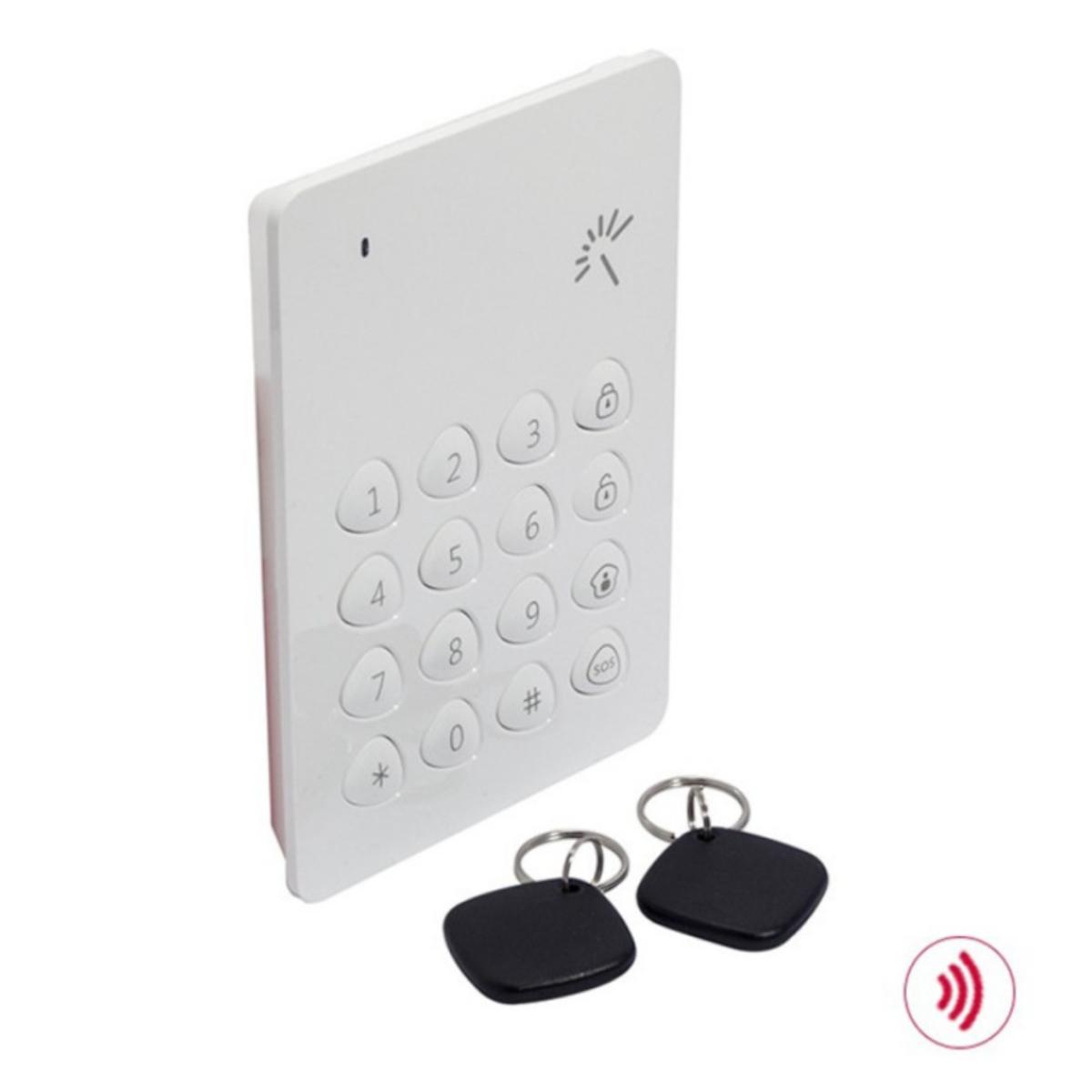 Clavier RFID/NFC bidirectionnel + badges - compatible alarmes - Chacon