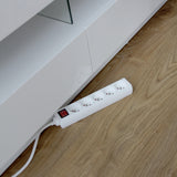 Bloc multiprise 5x16A - 3500W - câble H05VV-F 3x1,5mm² - 3m - Blanc - Chacon