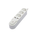 Bloc multiprise Design blanc 16A + 2xUSB - Chacon