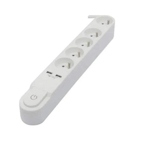 Bloc multiprise Design blanc 16A + 2xUSB - Chacon