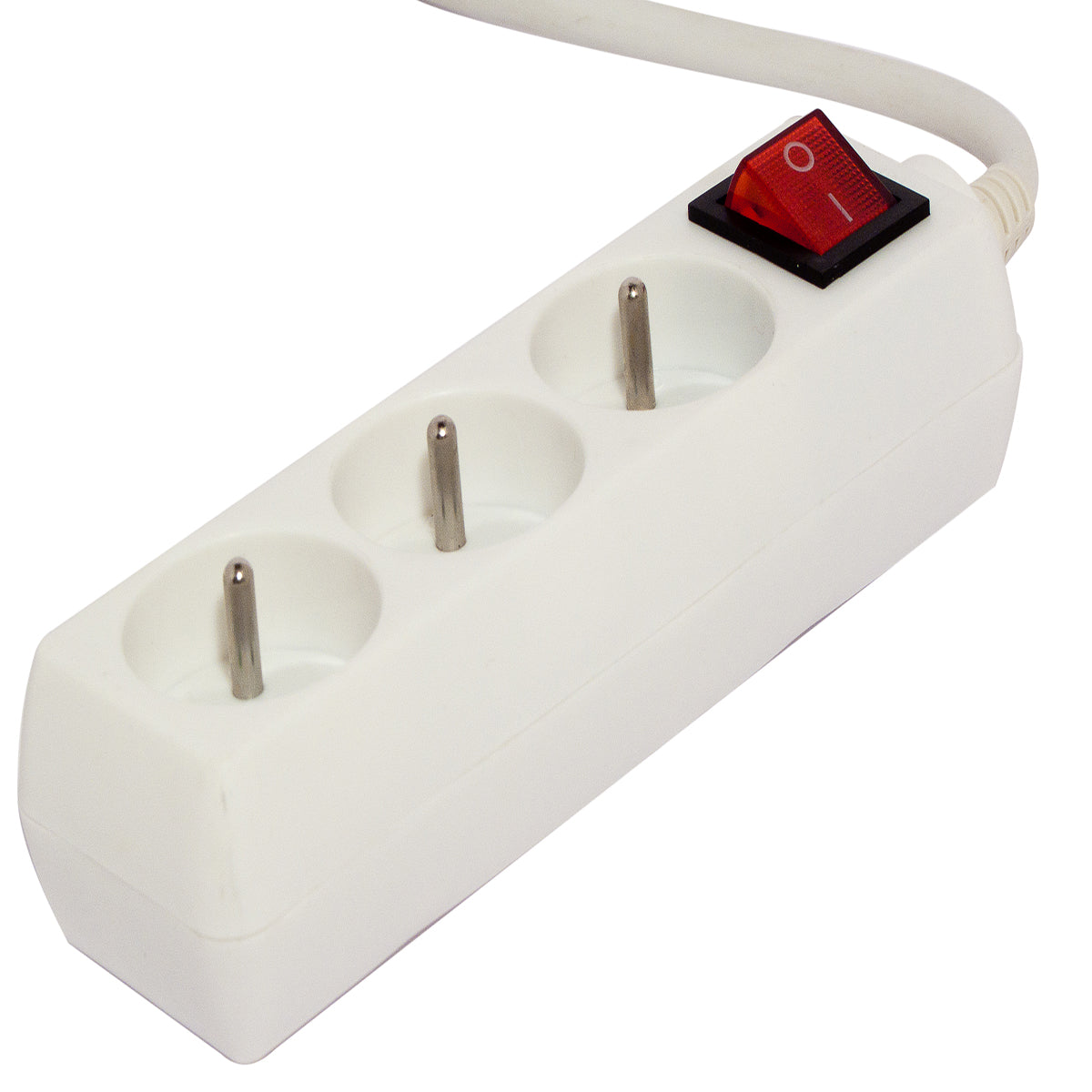 Bloc multiprise 3x16A + interrupteur - blanc - Chacon