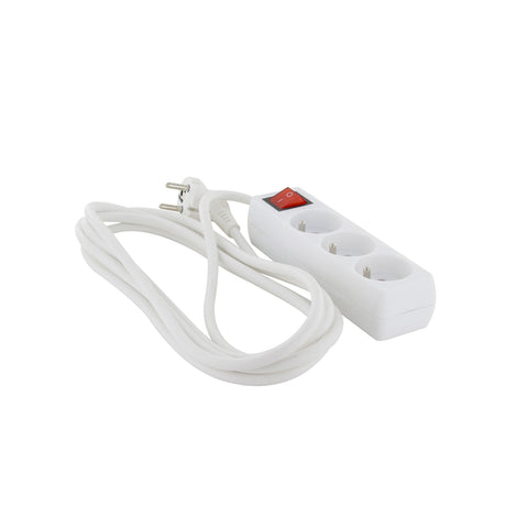 Bloc multiprise 3x16A + interrupteur - blanc - Chacon