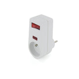 Prise parafoudre 1x16A 3500W 250V - Blanc - On/Off - Chacon