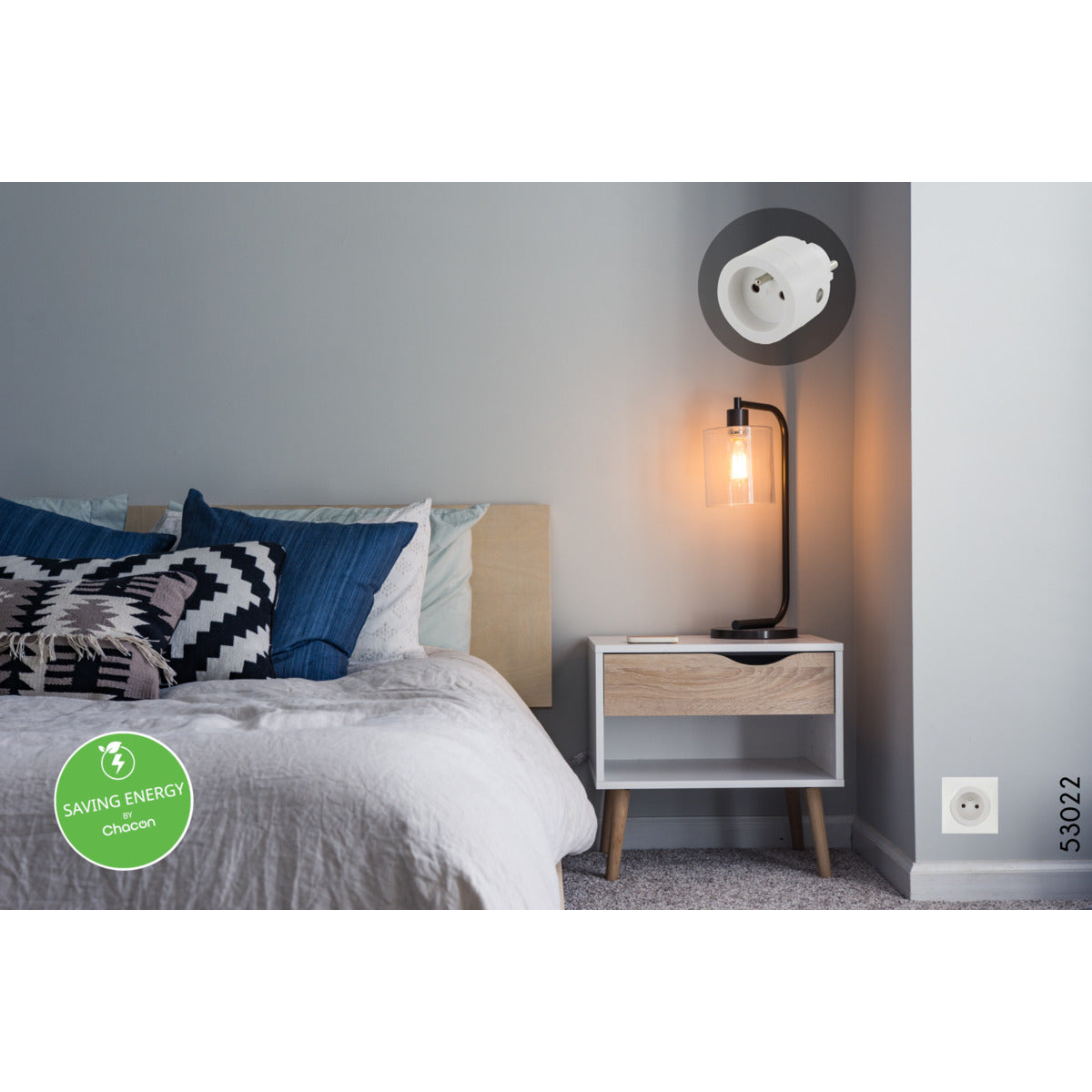 Prise programmateur Wi-Fi 2300W - connectée - Blanc - Chacon
