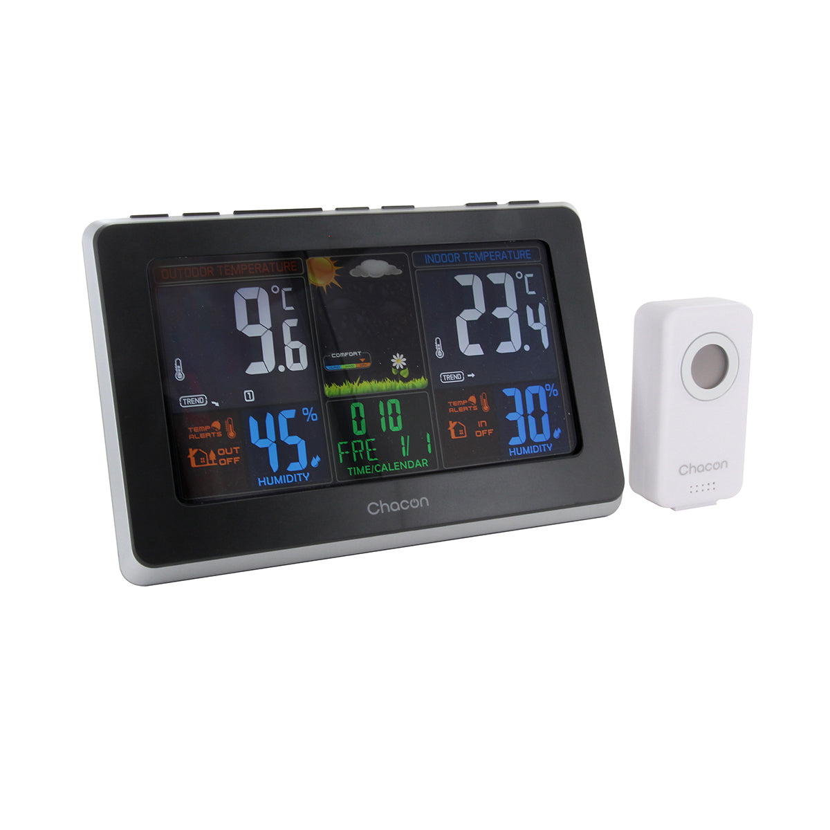 Station météo couleur baromètre + capteur - Chacon