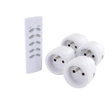Set de 4 mini prises On/Off + télécommande - 2300W - Blanc - Chacon