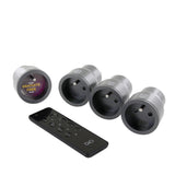 Kit 4 prises nano On/Off + télécommande - anthracite - Chacon