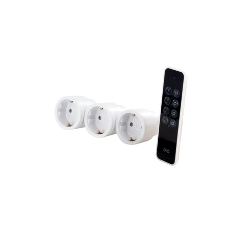 Set de 3 prises Schuko + télécommande - DiO