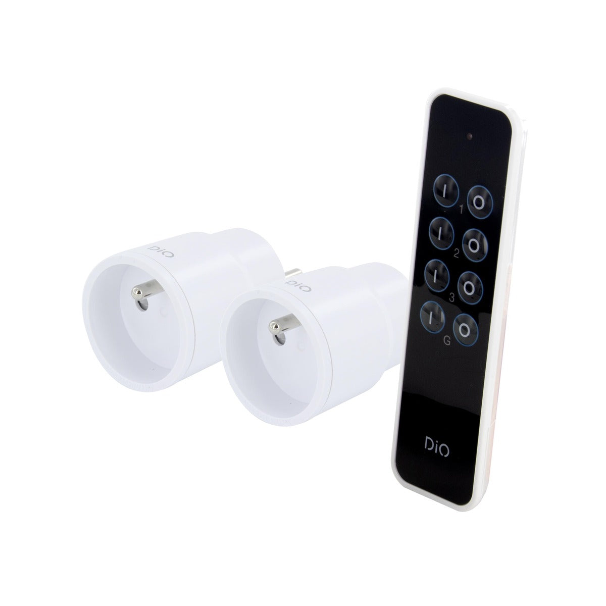 Set de 2 prises On/Off avec télécommande - 2300W - Blanc - DiO