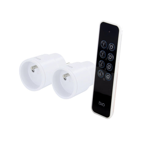 Set de 2 prises On/Off avec télécommande - 2300W - Blanc - DiO