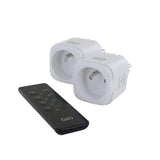 Set de 2 prises Wi-Fi + ra avec télécommande - 3000W - DiO