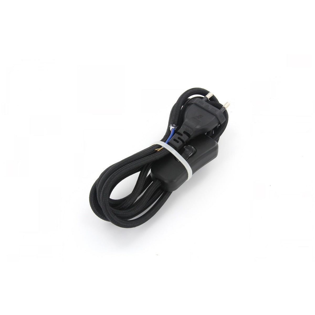 Câble textile noir H03VVH2-F - 2m - Chacon