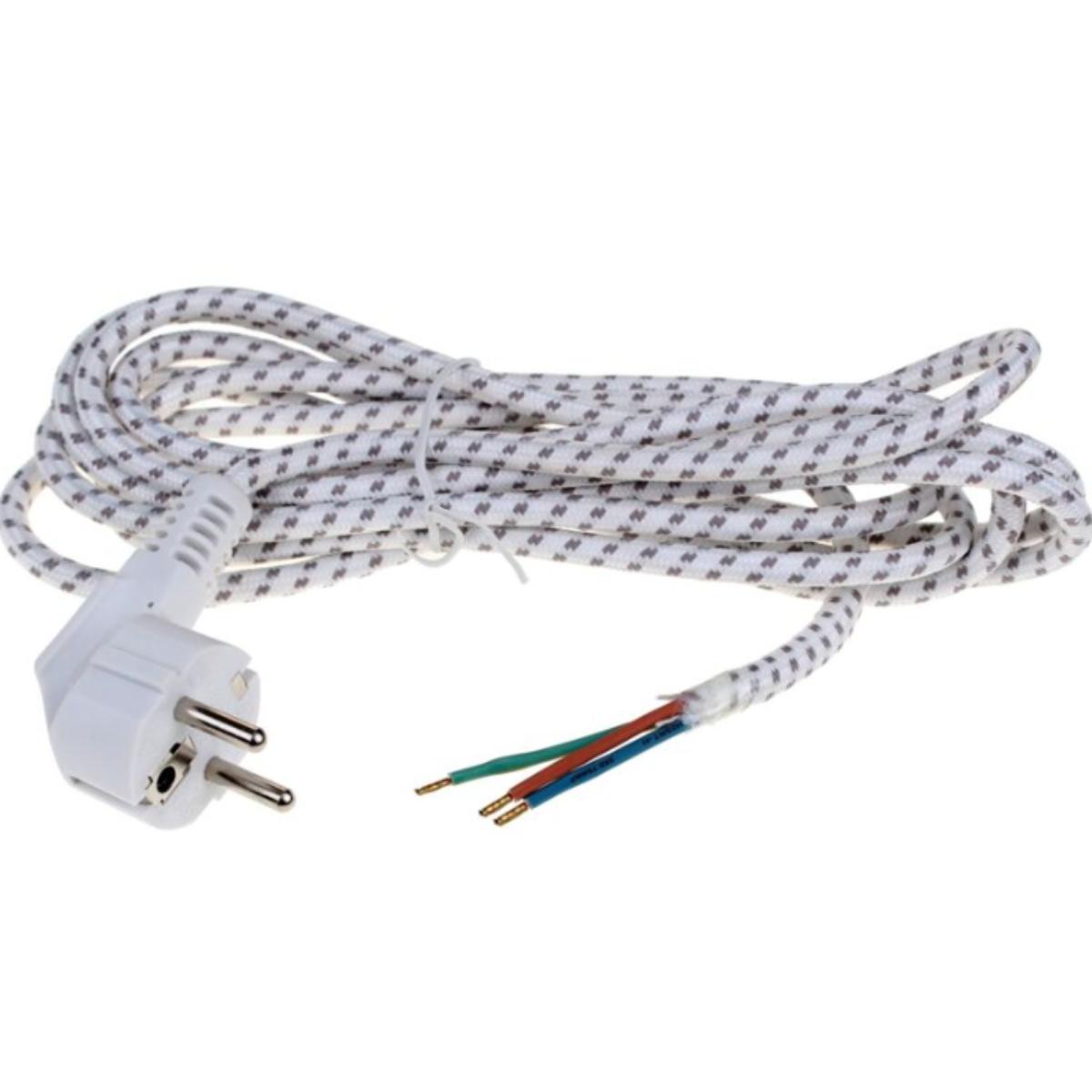 Cordon fer à repasser 3m 3 x 1,0mm² - Noir et Blanc - Chacon