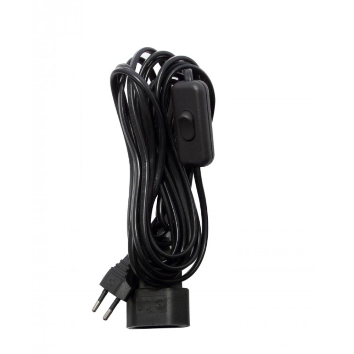 Prolongateur H03VVH2F 2x0,75mm² 2,5A 4m + interrupteur - Chacon